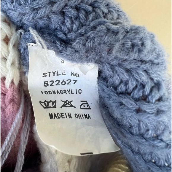 SOLUTION Woman’s Multicolor Soft Acrylic Knitted Fall Sweater Size Small - Picture 9 of 10